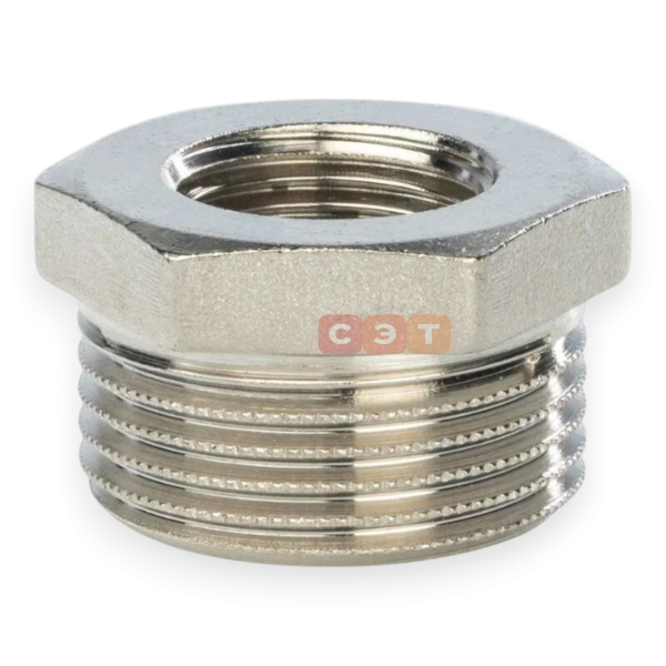 Футорка ВР-НР латунная (никелированная) 1/2" - 1/4" General Fittings