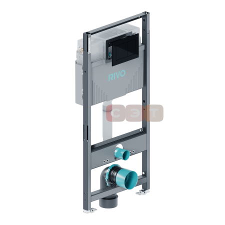 Монтажный модуль RIVO Set A для унитаза с кнопкой Touch Line Черный глянцевый