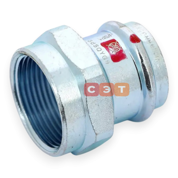 Муфта с ВР  42 х 1 1/2" оцинкованная сталь (Prestabo) серия 1112