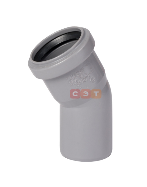 Отвод однораструбный 30* d  50  HTB (серый )