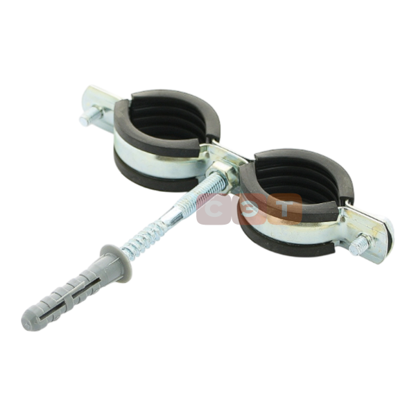 Хомут трубный двойной (шпилька и дюбель)   3/8" (15-19 мм) Uni-Fitt