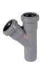 Тройник косой  раструбный 45*  40 / 40  HTEA ( серый )