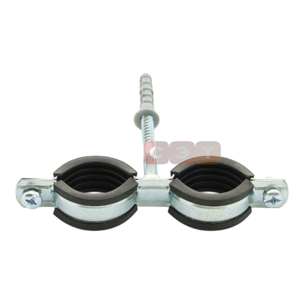 Хомут трубный двойной (шпилька и дюбель)   3/8" (15-19 мм) Uni-Fitt