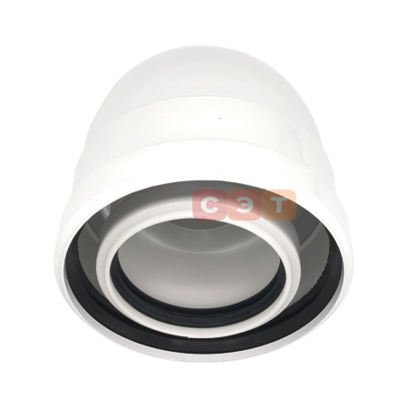 Коаксиальный отвод полипропиленовый 45°, диам. 80/125 мм