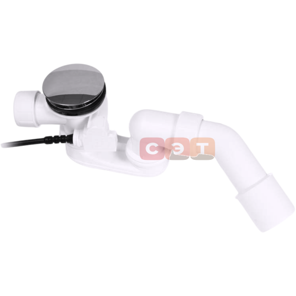 Слив/перелив для ванн Multiplex Visign M5 (автомат, DN40/50, l=150-260мм, сифон, отвод 45) (Viega)