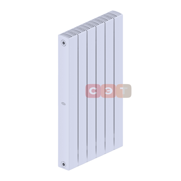 Радиатор биметаллический Rifar SUPReMO 800 (6 секций, RAL 9016, боковое подключение)