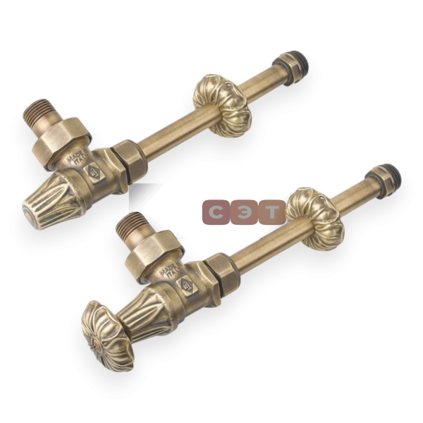 Комплект подключения угловой НH 1/2"xM24x19  для радиатора, Artistic