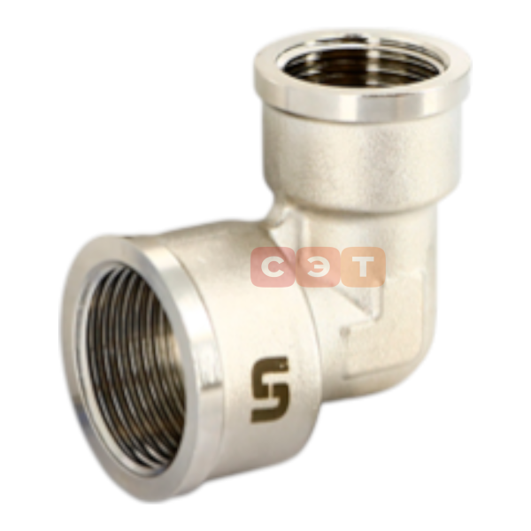 Угол ВР-ВР латунный (никелированный) Uni-Fitt (КИТАЙ) 1"