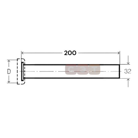 Отводящий патрубок хромированная латунь (DN32* 200мм, отбортованная кромка) (Viega)