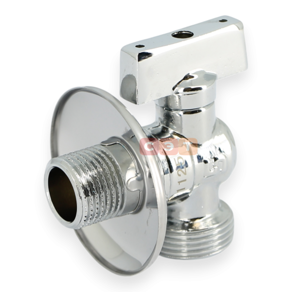 Кран шаровой НН 1/2" х 3/4" для подключения стиральных / посудомоечных машин, хромUF (Китай)