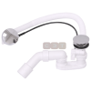 Слив/перелив для ванн Simplex (автомат, DN40/50, l=150-400мм, сифон, отвод 45) (Viega)