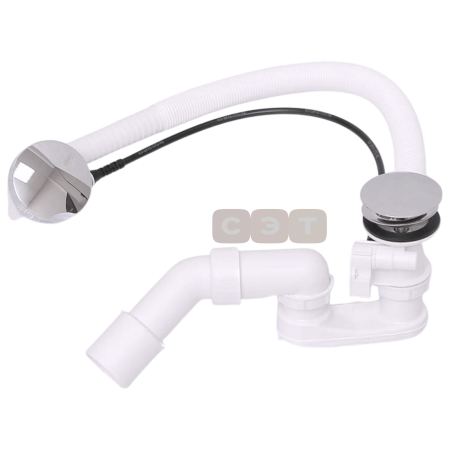 Слив/перелив для ванн Simplex (автомат, DN40/50, l=150-400мм, сифон, отвод 45) (Viega)