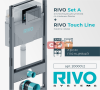 Монтажный модуль RIVO Set A для унитаза с кнопкой Touch Line Хром глянцевый