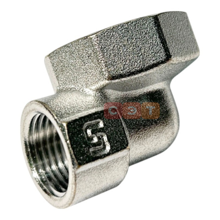 Угол редукционный ВВ 1" х 1/2" хромированный 