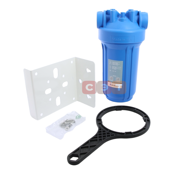 Колба фильтра 10" DP BIG 1" 2P непрозрачная, SX (ключ + кронштейн)