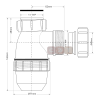 Сифон бутылочный 1 1/2 x 40 мм без выпуска, не регулир. по высоте, выход компресс. 40 мм McAlpine
