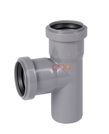 Тройник прямой раструбный 87*  50 / 50  HTEA ( серый )