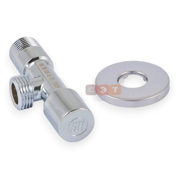 Кран угловой грибковый хромированный DN15 1/2 GZ x 3/8 GZ