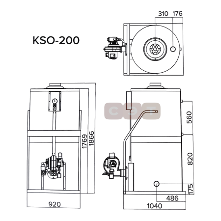 Котел напольный дизельный  Kiturami  KSO-200