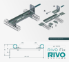 Крепление к стене/полу двойное для профиля RIVO Fix