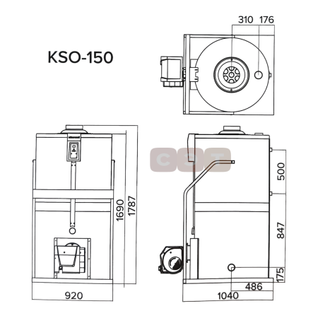 Котел напольный дизельный  Kiturami  KSO-150