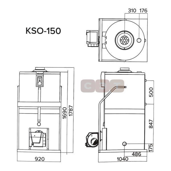 Котел напольный дизельный  Kiturami  KSO-150