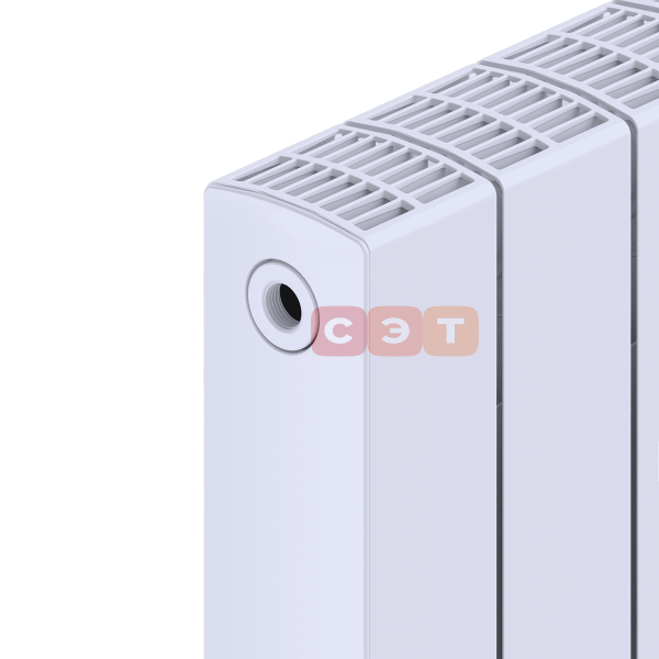Радиатор биметаллический Rifar SUPReMO 800 (6 секций, RAL 9016, боковое подключение)