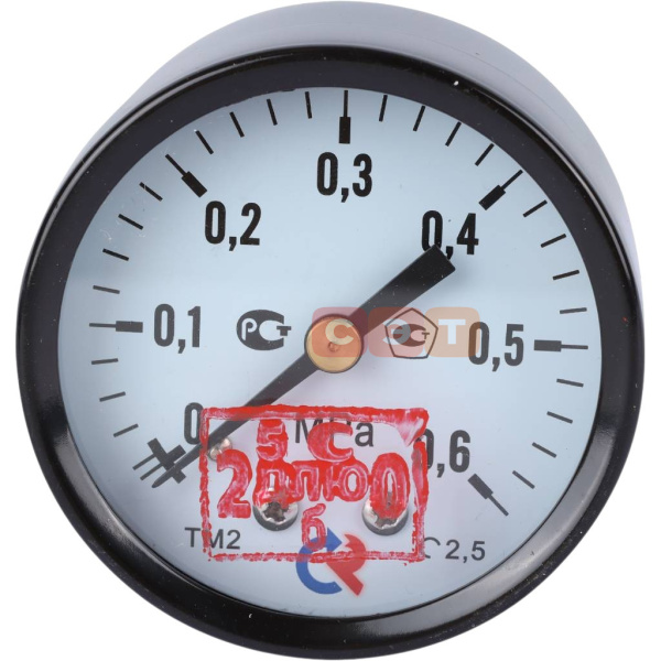 Манометр аксиальный ТМ-210Т.00(0-0,6 MPa) / 50 мм, G1/4, кл. точ. 2,5/