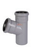 Тройник косой раструбный 67*  75 / 75  HTEA ( серый )