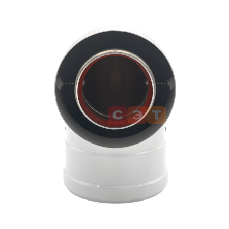 Колено коаксиальное стартовое (хомут) Ø 60/100 мм