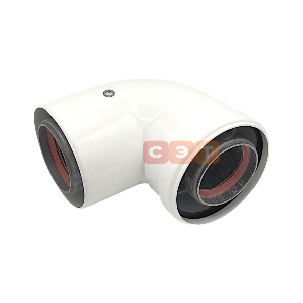 Колено коаксиальное стартовое (фланец) Ø 60/100 мм