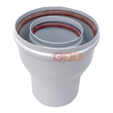 Коаксиальный переход Al-Zn  Ø 60/100 - 80/125 (для традиционных котлов)