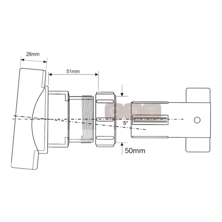 Врезка 110 х 50 х 57 мм компрес.