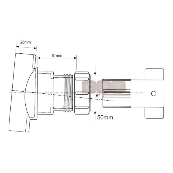 Врезка 110 х 50 х 57 мм компрес.