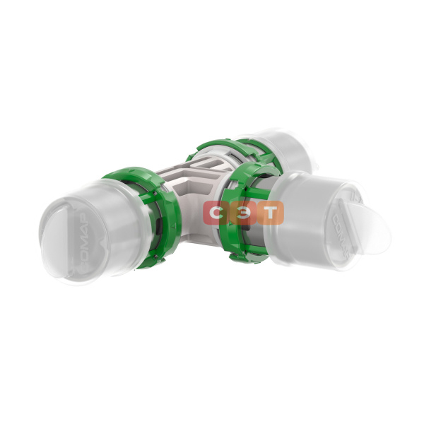 Пресс-тройник равнопроходный SkinPress PPSU 16х2.0 (пластик) COMAP