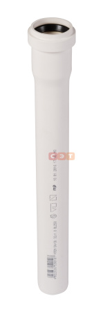 Труба раструбная d  32 l= 250 HTEMw ( белая )