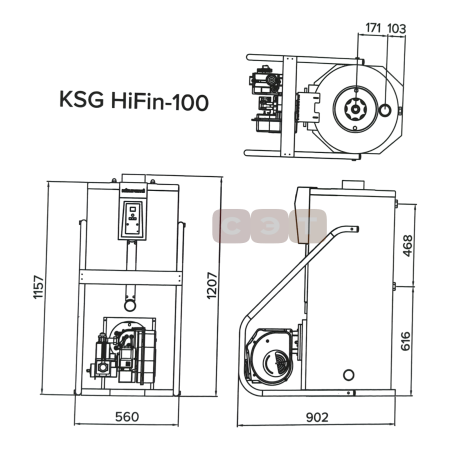 Котел напольный газовый Kiturami  KSG HiFin-100