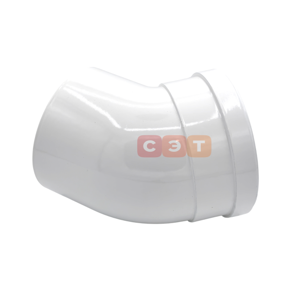 Коаксиальный отвод полипропиленовый 45°, диам. 80/125 мм