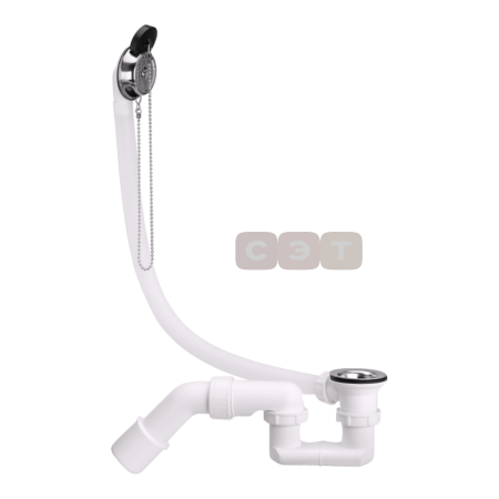 Слив/перелив для ванн (DN40/50, сифон, отвод 45) (Viega)