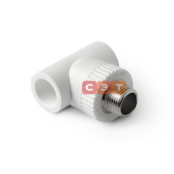 Тройник белый с НР полипропиленовый   25 х  1/2"  Pro Aqua