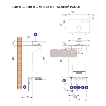 Котел настенный конденсационный De Dietrich NANEO S PMC-S 24