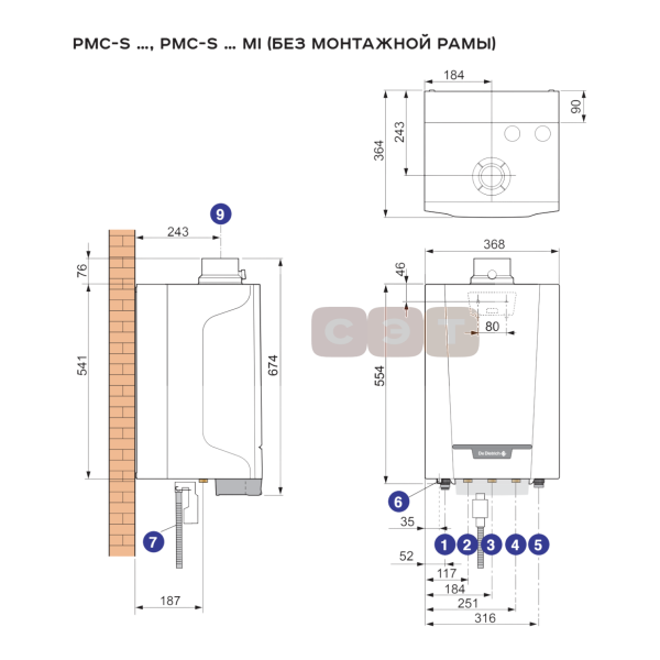 Котел настенный конденсационный De Dietrich NANEO S PMC-S 34