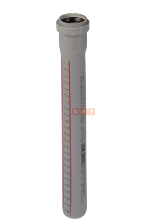 Труба раструбная d  32 l=1000 НТЕМ ( серая )