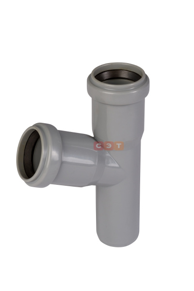 Тройник косой раструбный 67*  32 / 32  HTEA ( серый )