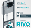 Монтажный модуль RIVO Set A для унитаза с кнопкой Touch Neo Черный глянцевый