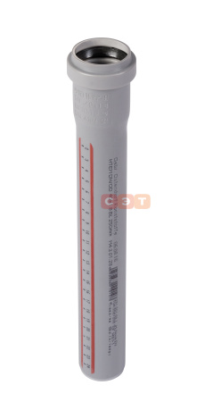 Труба раструбная d  40 l= 250 НТЕМ ( серая )