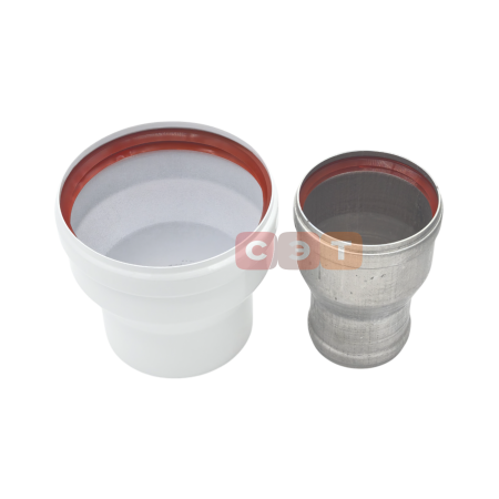 Коаксиальный переход Al-Zn  Ø 60/100 - 80/125 (для традиционных котлов)