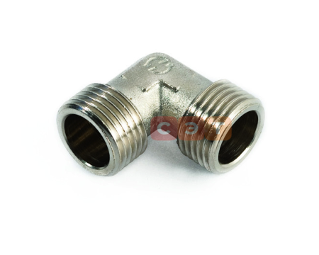 Угол НР-НР латунный (никелированный)  3/4" General Fittings