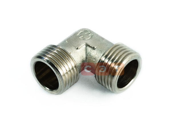 Угол НР-НР латунный (никелированный)  3/4" General Fittings