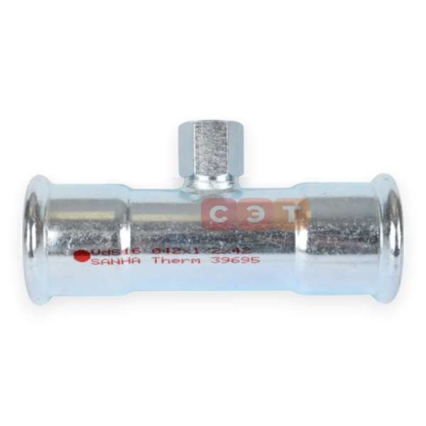 Тройник с ВР оцинкованный 24130G  35х 1/2"х35 SANHA